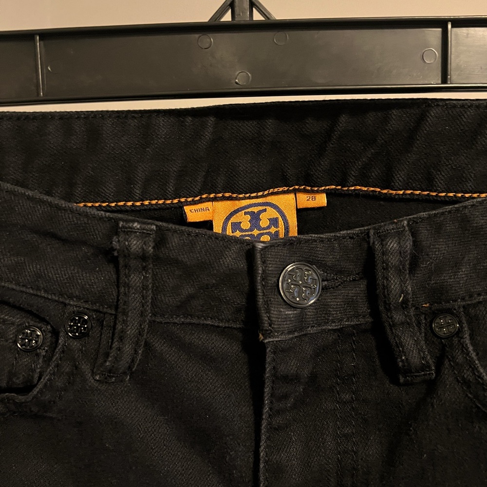 Tory Burch Super Skinny Black Jeans 28